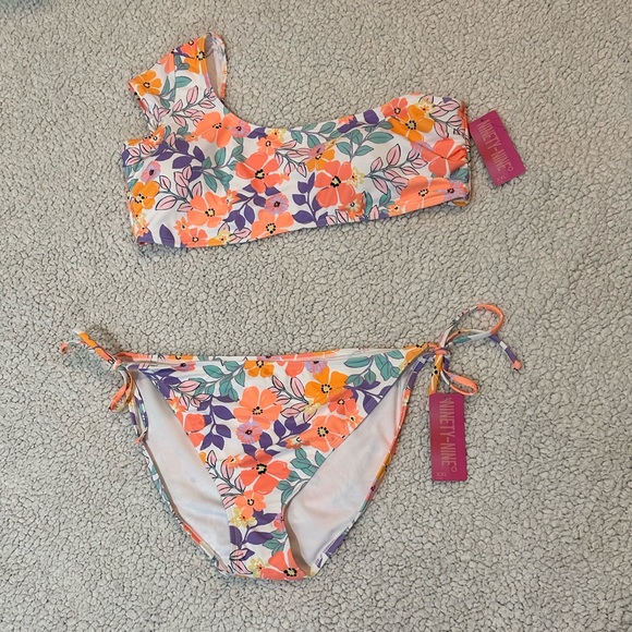 Junior Ninety-Nine XXL (19) Wild Grdn Bikini NWT One shoulder Removable bra cups - Picture 9 of 9